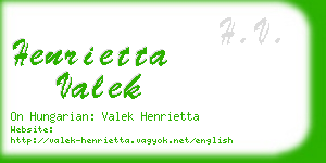 henrietta valek business card